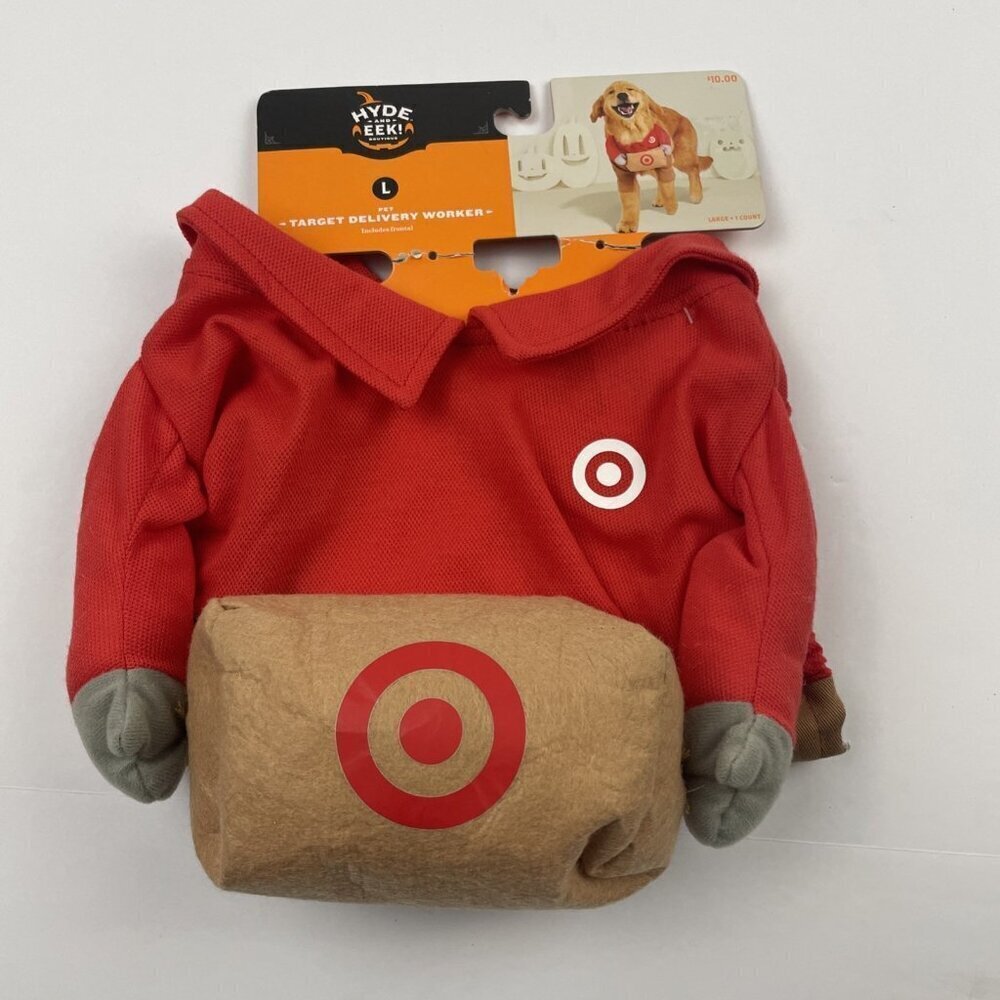 Halloween Target Delivery Dog and Cat Frontal Costume - Hyde and EEK! Large